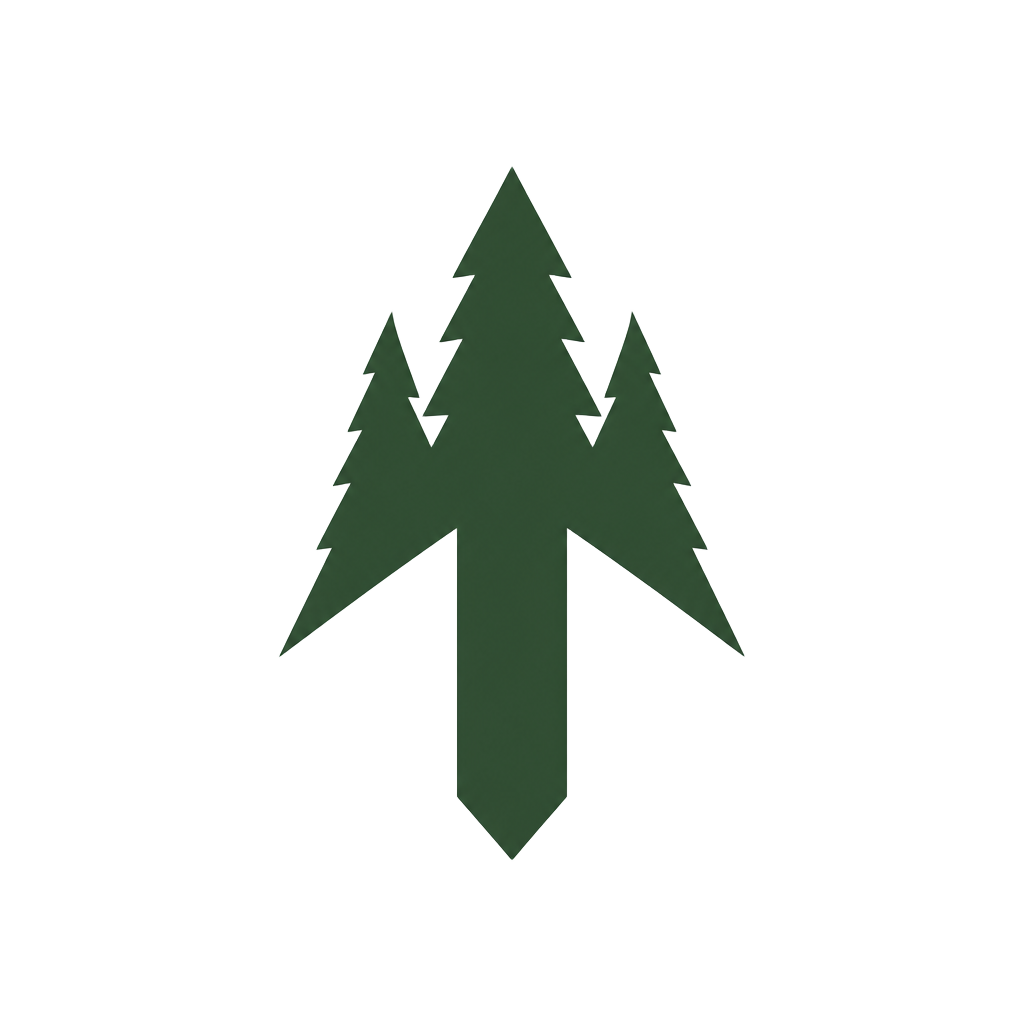 Point House logo: an upward arrow formed from pine trees